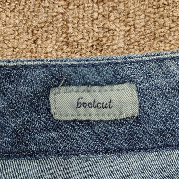 SEVEN7 Bootcut Jeans Women 12 Blue Stretch Cotton Blend Denim Mid Rise Casual - Picture 4 of 11